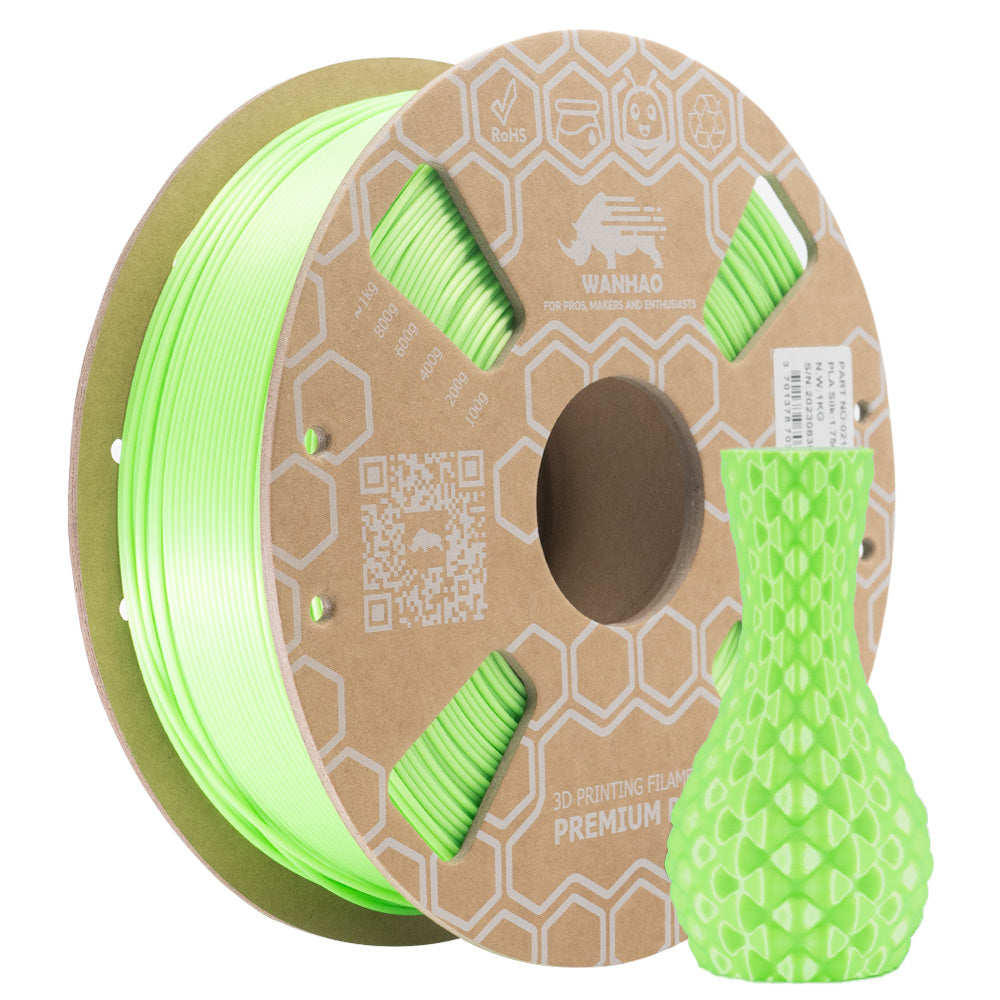 PLA Silk Vert NUCLEAIR Premium - 1.75mm, 0,5Kg/1Kg