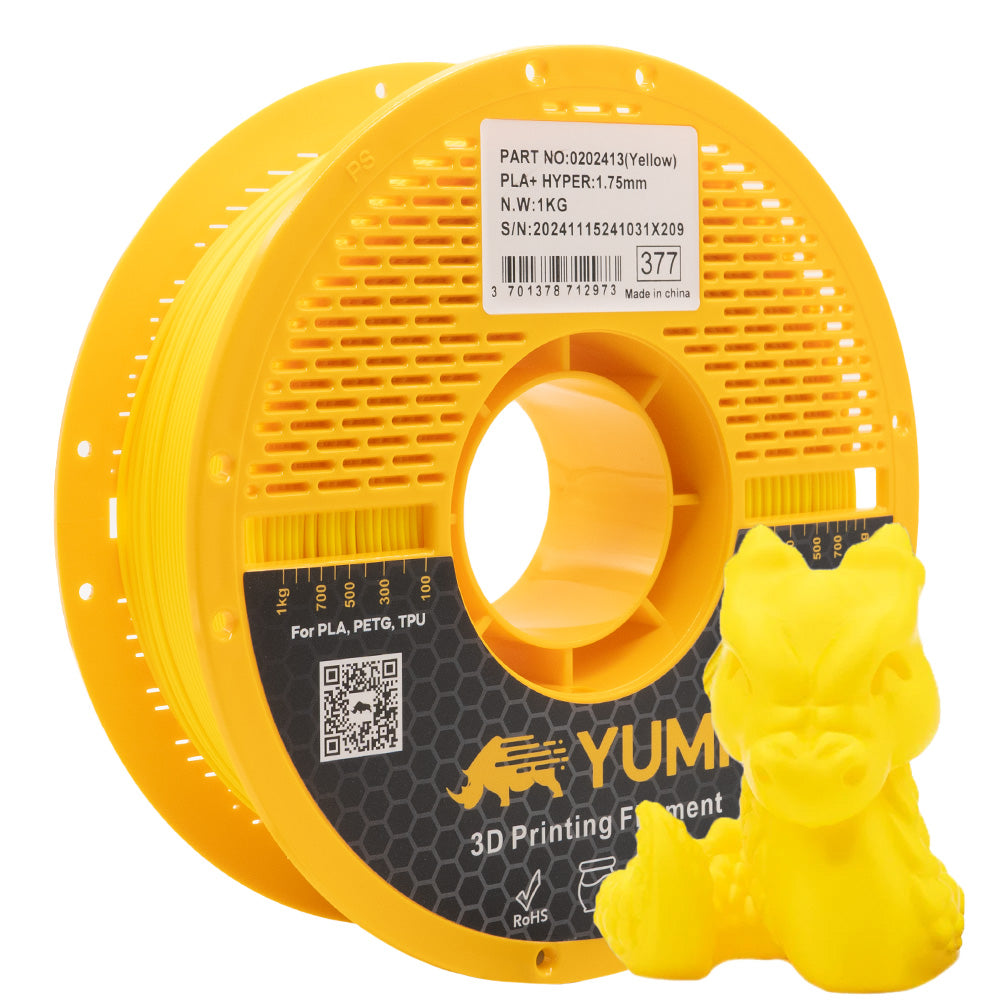 Filament+ PLA Premium Hyper Vitesse Jaune AMS-ROLL - 1kg / 1.75mm